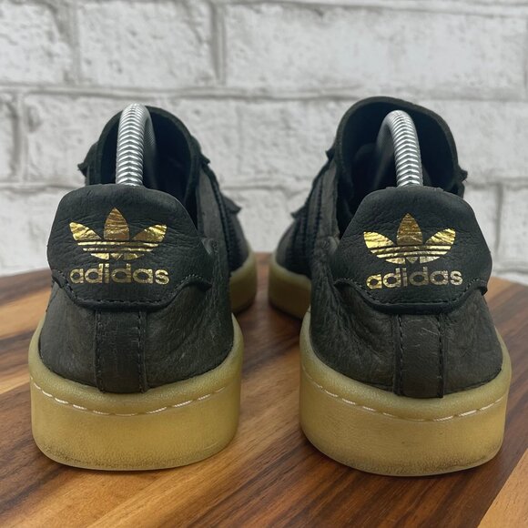 Adidas Campus Crafted C.F. Stead England Mens 9 Premium Green Leather Shoes - Picture 3 of 12
